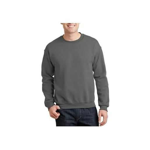 Gildan felpa girocollo in pile, modello g18000, felpa uomo, bianco, m