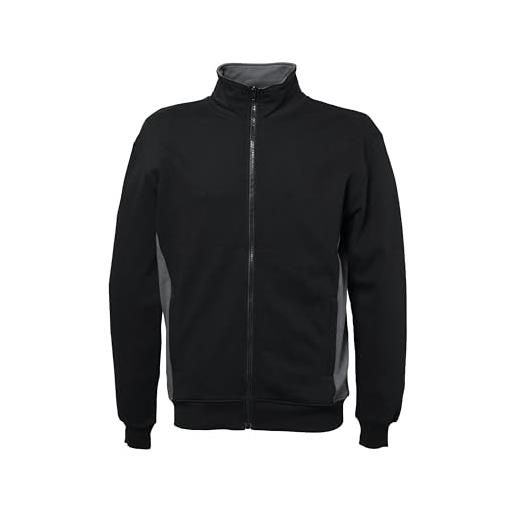 Ergos Workwear jrc minnesota felpa da uomo collo a lupetto tessuto misto cotone polyestere riciclato chiusura zip lunga da lavoro (it, testo, l, regular, regular, standard, grigio/nero)