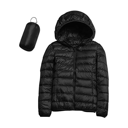 Laquieio piumino donna 100 grammi leggero con cappuccio piumini elegante giacca ripiegabile donna giacconi invernali taglie grandi cappotto ultraleggero pesante giubbotti imbottiti giubbini
