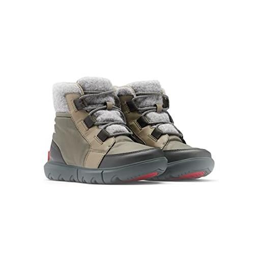 Sorel explorer ii carnival felt wp, scarponcini invernali, marroni (sage, dark stone), taglia: 40.5