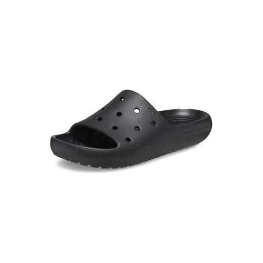 Crocs classic slide v2, infradito unisex - adulto, nero, 36/37 eu