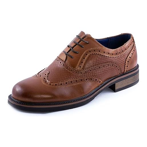 Toocool scarpe uomo eleganti classiche oxford mocassini traforati stringati y71 [40, camel]
