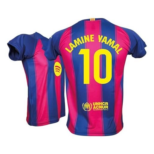 Generico maglia lamine yamal 10 home qualità top replica prodotto ufficiale barca autorizzato taglie da adulto bambino (it, testo, xl)