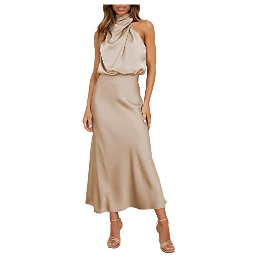 Daikascbny vestito donna elegante ballo abiti eleganti vintage confortevole lunghi da sera damigella d'onore cocktail party cerimonia abito da donna formale classico vestito donna estivo