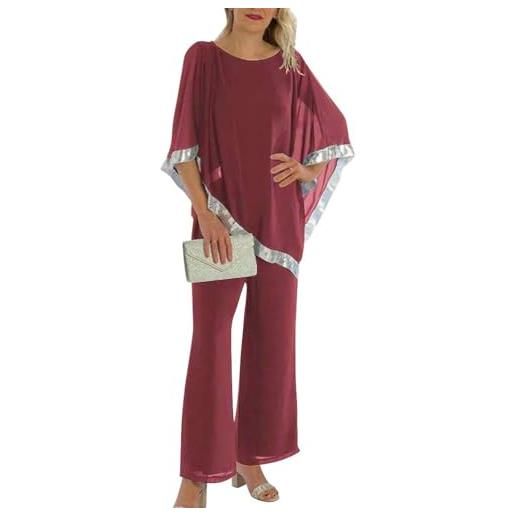 shownicer completo donna elegante tailleur 2 pezzi set completi di pantaloni da cerimonia due pezzi set taglia grande abbigliamento per business e matrimoni a verde xl