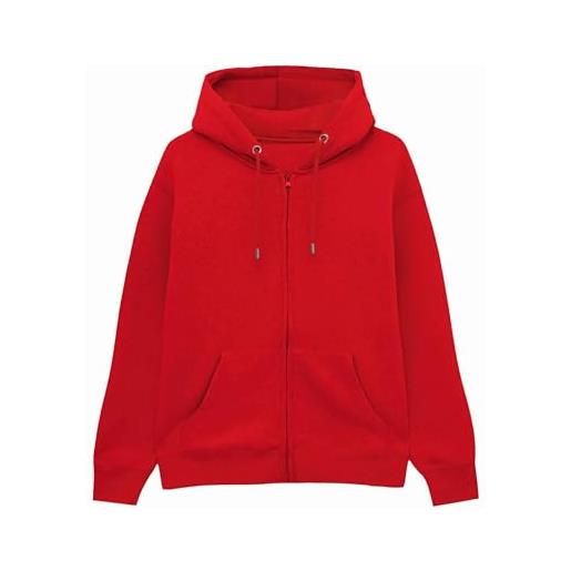 Niscioma felpa con cappuccio e zip leggera uomo - giacca sottile in cotone da esterno con tasche, cerniera intera e cappuccio - abbigliamento sportivo autunnale e invernale