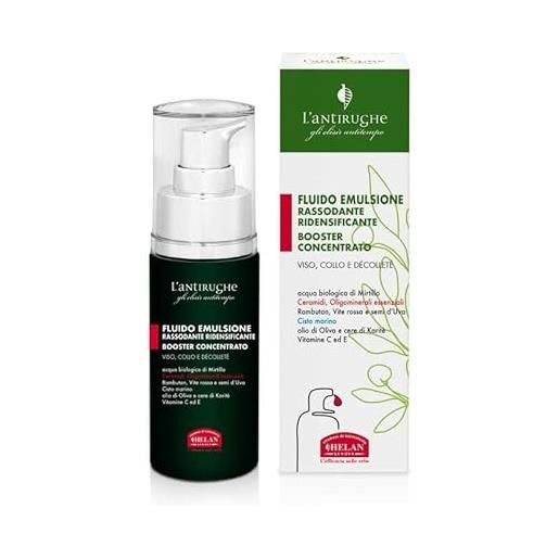 Helan l'antirughe - siero viso collo décolleté antirughe boost concentrato, skincare rassodante e stimola collagene vitamina c e e antiossidanti, fluido idratante viso leggero skin care antiage 30 ml