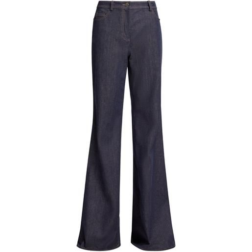 Elie Saab jeans con ricamo - blu