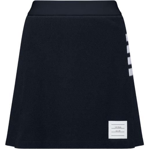 Thom Browne minigonna con dettaglio a 4 righe - blu
