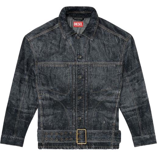 Diesel giacca denim d-valero-s - nero