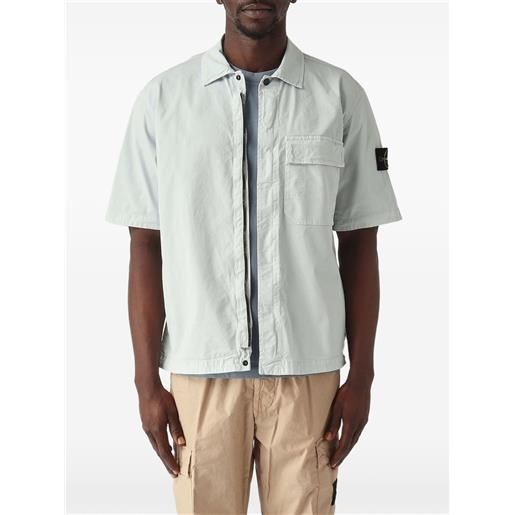 Stone Island felpa con logo e zip - blu