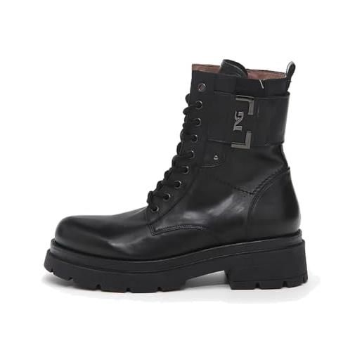 Nero Giardini i309151d anfibi donna in pelle - nero 36 eu