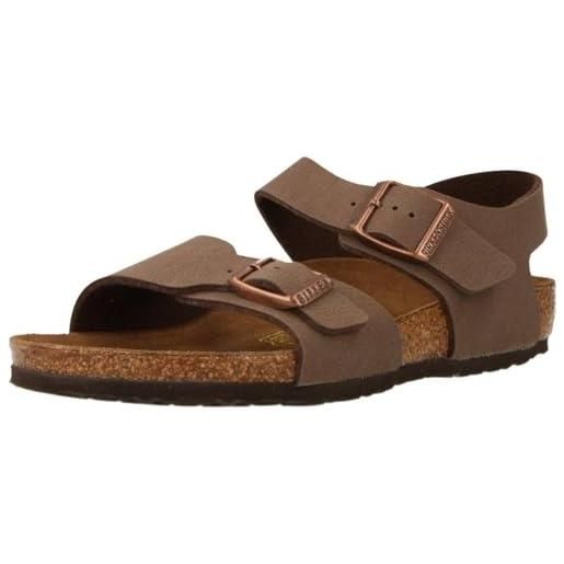 Birkenstock new york bf-nubuk, zoccoli unisex bambini, marrone, 37 eu