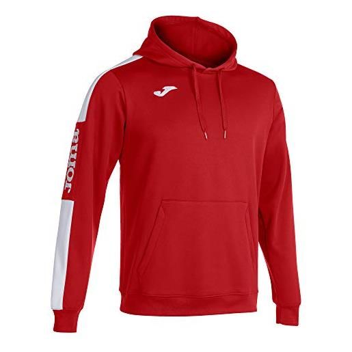 Joma 102103.602. M felpa con cappuccio, championship iv, rosso bianco