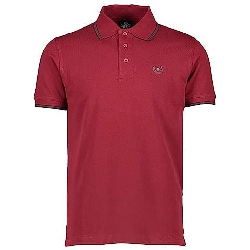 BE BOARD maglia polo uomo a manica corta in cotone piquet, taglie calibrate fino a 9xl, eleganza e comfort in vari colori, bordeaux, 9xl