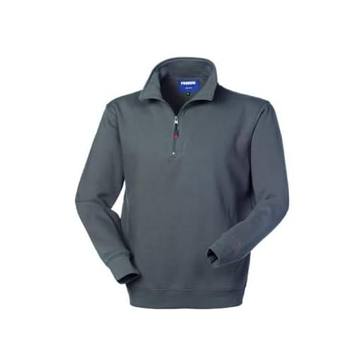 Generico rossini hh181 perth felpa unisex misto cotone poliestere collo alto chiuso con cerniera corta parasudore interno (it, testo, s, regular, regular, grigio)