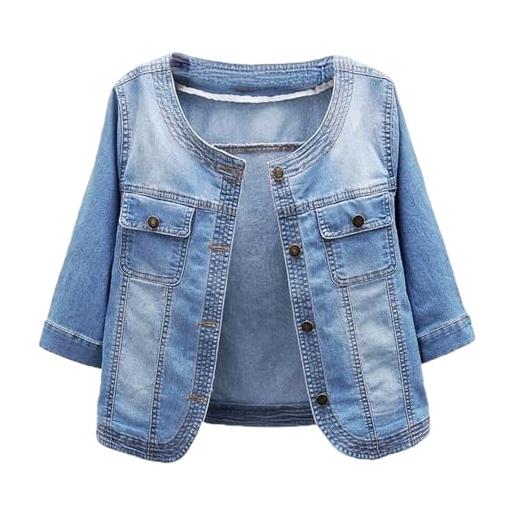 RYTEJFES giubbotto jeans donna giacca jeans donna giacca primaverile uomo outfit camicia a righe di lino estiva giubbini primaverili bomber primavera spolverino giubbino da collo scollo bianca xxl vestito