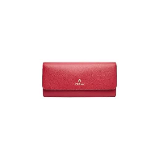 Furla portafoglio donna, linea camelia, ruby/corallo, 19,5 x 9,5 x 3,5 cm, 12 scomparti carte