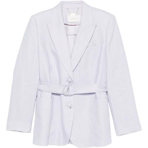 ZIMMERMANN blazer monopetto con cintura - viola