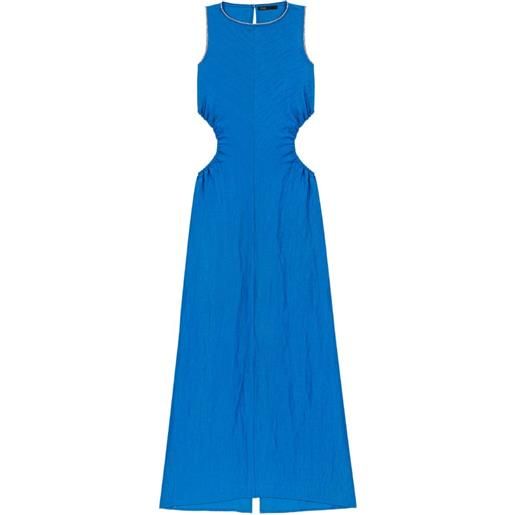Maje abito in lino con schiena scoperta - blu