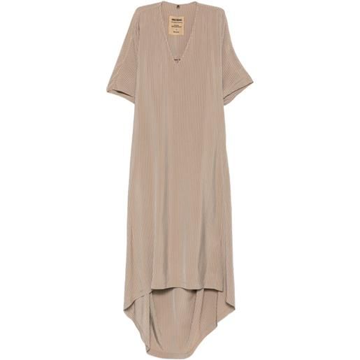 Uma Wang abito midi a righe - marrone