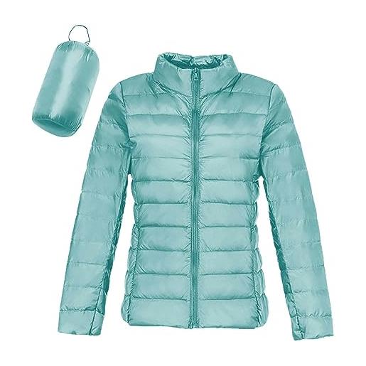 Fulidngzg piumino leggero donna, caldo antivento corto giubbotto mezza stagione trapuntata giacca ripiegabile invernale giacche 100 grammi imbottito piumino curvy