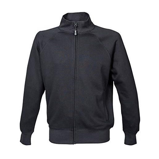 JRC 993120 malesia man felpa da uomo misto cotone poliestere chiusura zip lunga tasche laterali nero (l)
