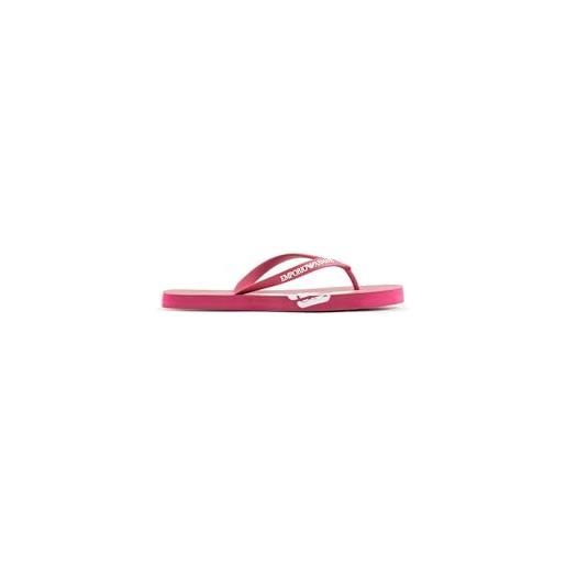 Emporio Armani bold eagle logo flip flops, flip-flop unisex - adulto, multicolore (royal+white), 43 eu