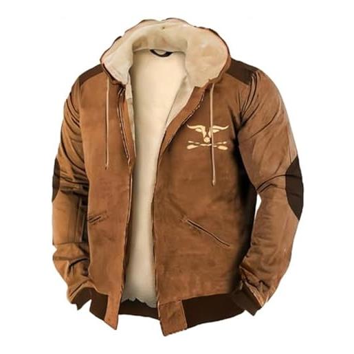 Hixingo felpa uomo con cappuccio invernale in pile calda, 2xs-7xl thickened felpe giacca manica lunga comoda a calda hoodie con cerniera, cappotto giacca con tasche inverno (stile b-05,5xl)
