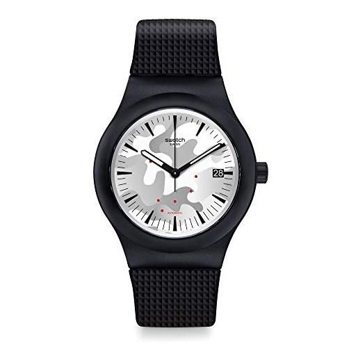 Swatch orologio analogico al quarzo da uomo con cinturino in silicone sutb407, bracciale