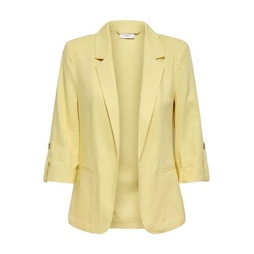 ONLY onlgoa 3/4 unline linen bl blazer cc tlr, sunlight, 42 donna