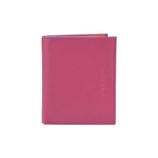 Laura Biagiotti biagiotti, porta carte di credito in vera pelle, unisex uomo e donna, interno multicolore con tasca e scatola