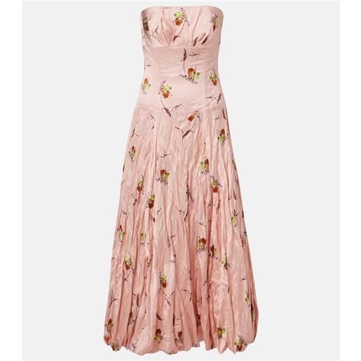 Emilia Wickstead abito bustier kaia in raso