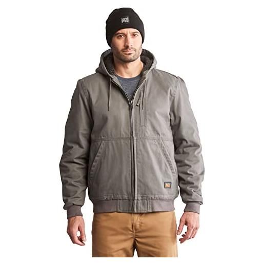 Timberland PRO men's a1vb4 gritman canvas hooded jacket - medium - pewter