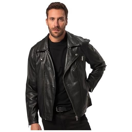 JP 1880 giacca da biker in pelle con finissima nappa d'agnello nero 5xl 830586100-5xl