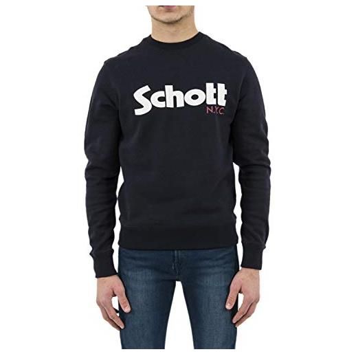 Schott NYC swcrew felpa, bianco (off white), l uomo