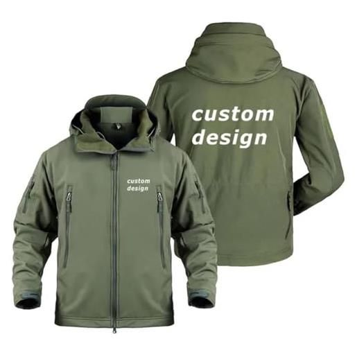 East-hai-buy felpa con cappuccio con logo personalizzato giacca calda in pile con tasche multiple testo personalizzato/immagine cappotto da escursionismo in montagna da uomo impermeabile color3, s