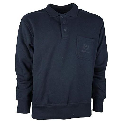 BE BOARD felpa uomo cotone felpato polo art 9028 colore blu (l)