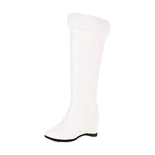 EODJXIO stivali donna con plantare 2026 pelo interno da pioggia scarpa invernale invernali dentro scarpe neve (bianco, 39)