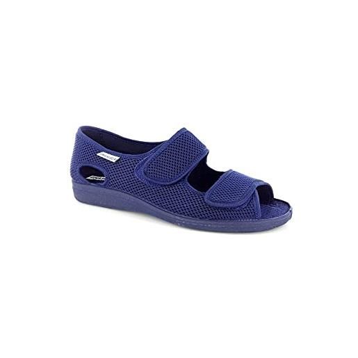EMANUELA 980 pantofola sandalo uomo strappo blu 40