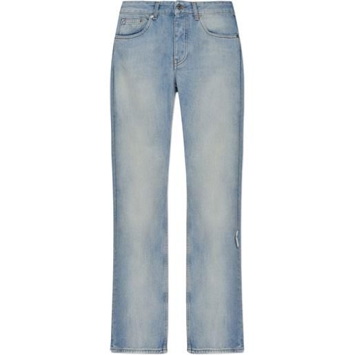 Off-White jeans dritti con logo - blu