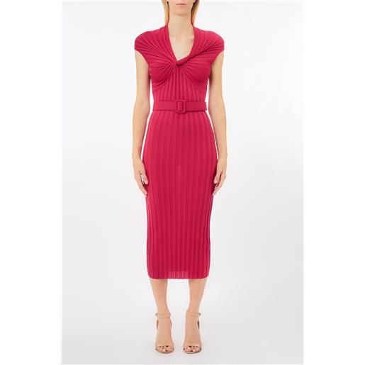 Liu jo abito in maglia con cintura, rosa