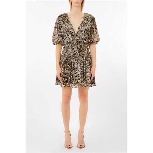 Liu jo vestito corto animalier, leopardato