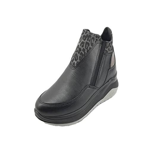 Grisport active 6709o9g nero oxford tronchetti per donna in pelle con zeppa interna (taglia 37)