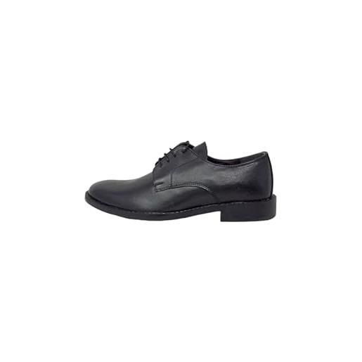 Italia Leone francesina 0710 pelle nero uomo (nero, sistema taglie calzature eu, adulto, uomo, numero, media, 41)