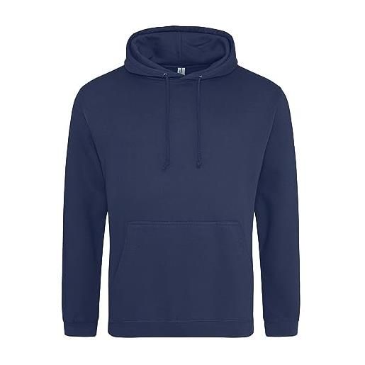Awdis jh001mlipm, felpa con cappuccio uomo, blu (denim blue), medium