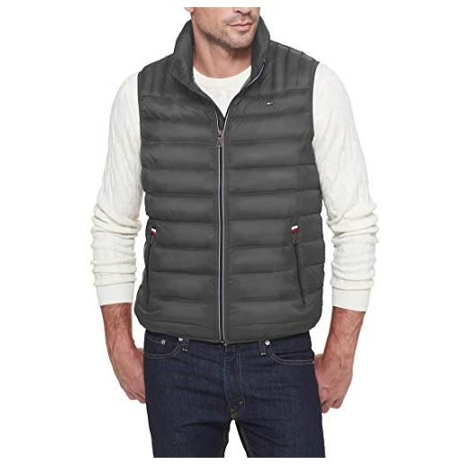Tommy Hilfiger giacca a smanicato leggera e ripiegabile da uomo (standard e big & tall), oro giallo. , medium