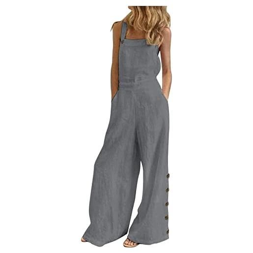 MJGkhiy salopette donna estiva elegante senza maniche larga con fiori stile monopezzi partito playsuit tute jumpsuit donna eleganti monopezzi e tutine playsuit casual bretelle playsuit romper