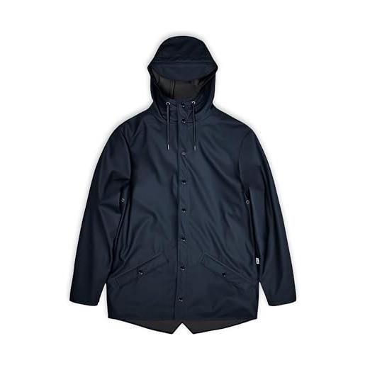 RAINS rain jacket giacca impermeabile, opaco, 01 nero, l uomo