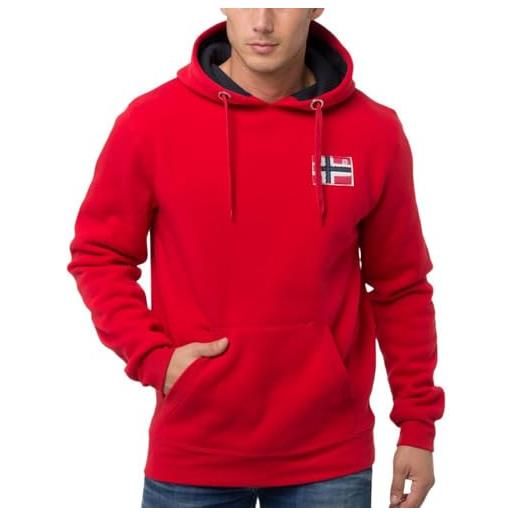 Geographical Norway felpa rossa da uomo fondant, rosso, xxxl